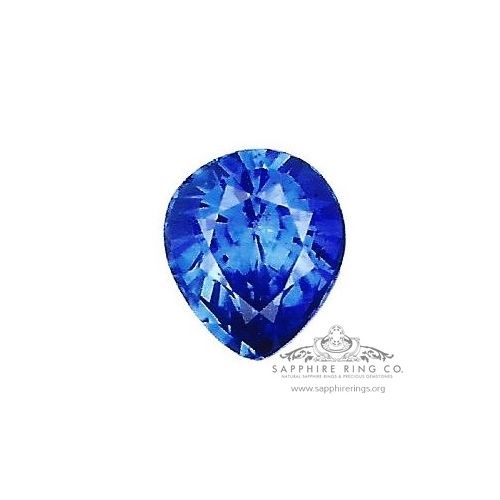 Natural Ceylon Pear Cut Sapphire, 1.63 ct GIA Certified 