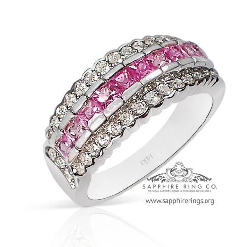 Pink-sapphire-wedding-band-for-ladies 