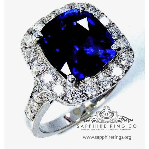 4.46 ct Royal blue sapphire ring