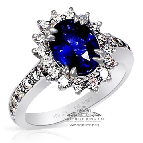 Ceylon Platinum Sapphire Ring - 1.67 ct GIA