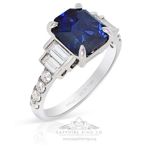 antique diamond and blue sapphire engagement rings