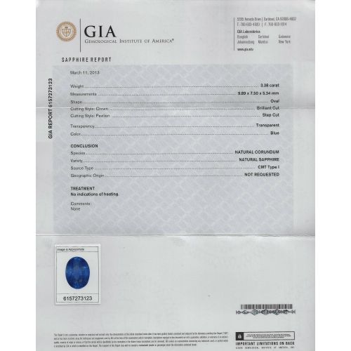 GIA Certified Stone 
