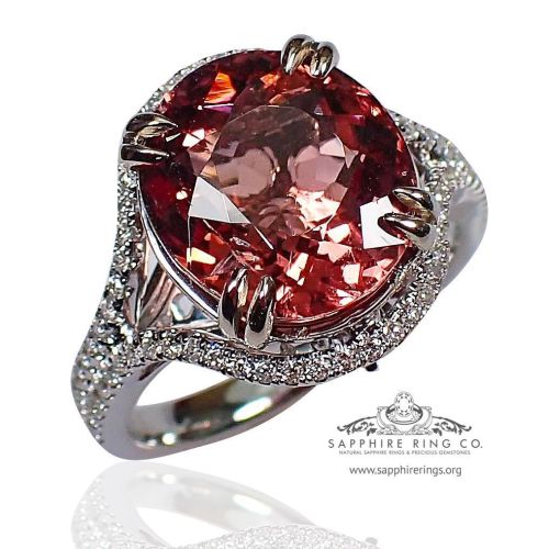 Brownish Pinkish sapphire ring 