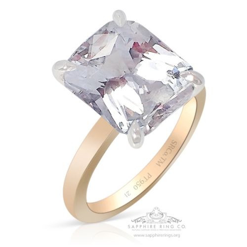 Custom Ring To Set Customers White Sapphire, Platinum & 18kt