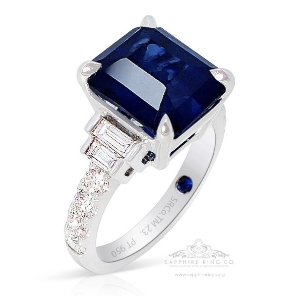 Buy AINUOSHI Huge Brilliant 6ct Asscher Cut Tanzanite Cubic Zirconia Blue  Sapphire (D-E Color, IF Clarity) Solitaire Ring Women Wedding Engagement  Size 8 at Amazon.in