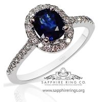 Blue-Sapphire-1.16 Ct-Cushion-Cut-Diamond-Ring 