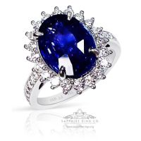 5.39 ct Untreated Sapphire Engagement Ring, GIA Platinum 950