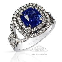 blue Sapphire and diamonds Ring 