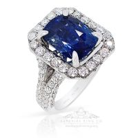 Platinum Sapphire Engagement Ring