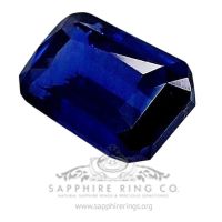 Natural Blue Emerald Cut Sapphire 