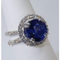 Blue Sapphire 4.55 tcw Round cut