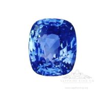 Untreated Blue Ceylon Sapphire, 4.18 ct Cushion Cut GIA