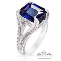 Sapphire Platinum Ring 