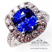 Antique Blue Sapphire Ring-4.28 ct Untreated