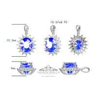 Custom Order, Platinum Diamond Pendant 