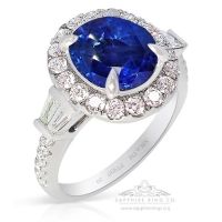 Custom-order Platinum Sapphire Ring, 2.34 ct Unheated GIA Certified 