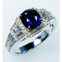 Blue Sapphire engagement ring 