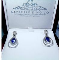 Sapphire earrings for Sale 