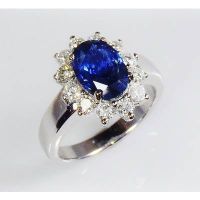 Blue Oval Untreated Sapphire