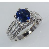 blue sapphire round cut  