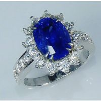 Blue Oval Natural Sapphire