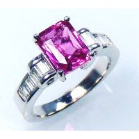 Natural pink sapphire ring