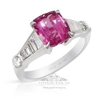 natural pink sapphire engagement ring