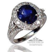 Untreated Sapphire royal blue ring  