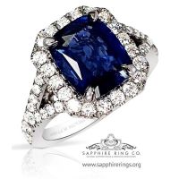 blue sapphire wedding ring  