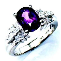Purple Oval Sapphire 