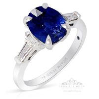 Platinum Sapphire Ring, 2.23 ct Natural Ceylon Sapphire GIA Certified 
