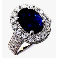 10.40 grams blue ceylon sapphire ring 