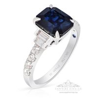 Unheated Platinum Sapphire Ring, 2.55 ct GIA Certified 