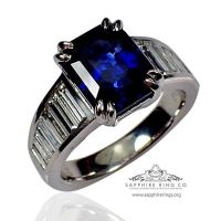 Untreated Sapphire blue ring