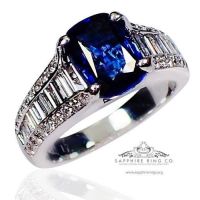 18k blue sapphire ring 