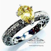 Yellow-Sapphire-1.77Ct-Pear-Cut-Engagement -Ring