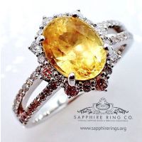 oval cut yellow sapphire ring